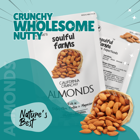 Premium Whole California Almonds | Rich in Vitamin E, Healthy Fats & Naturally Crunchy | 150g Pack