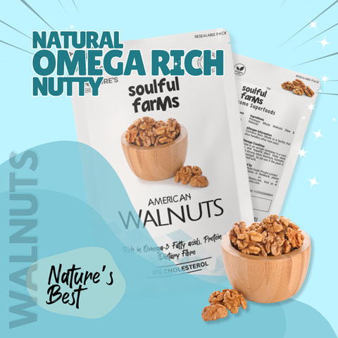Premium American Walnut Kernels | Crunchy, Nutty & Rich in Omega-3, Protein & Fibre | 150g Pack