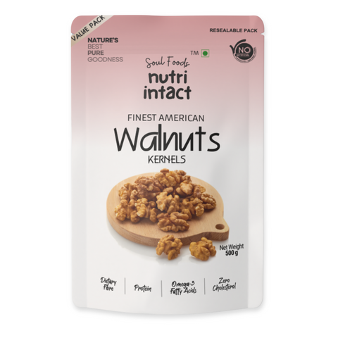 Finest American Walnut Kernels | Crunchy, Nutty & Rich in Omega-3, Protein & Fibre | 500g Pack