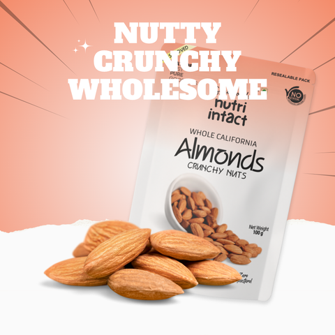 Premium Whole Almonds | Rich in Vitamin E, Healthy Fats & Naturally Crunchy | 100g Pack
