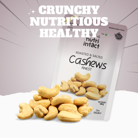 Premium Roasted & Salted Cashews | 100% Natural, Crunchy & Rich in Protein | 100g Pack