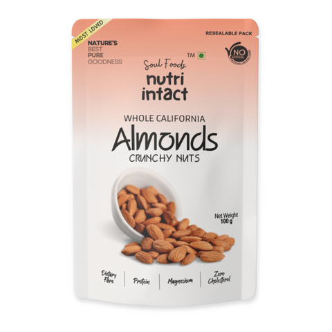 Premium Whole Almonds | Rich in Vitamin E, Healthy Fats & Naturally Crunchy | 100g Pack
