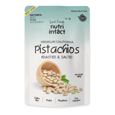 Finest California Pistachios | Roasted & Salted, Naturally Tasty & Irresistibly Crunchy | 100g Pack