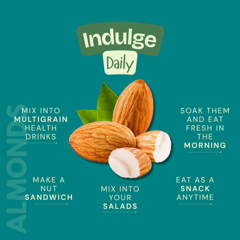 Premium Whole California Almonds | Rich in Vitamin E, Healthy Fats & Naturally Crunchy | 150g Pack