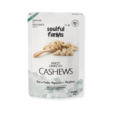 Finest Cashews Nuts | Crunchy, Nutrient-Rich & 100% Natural | 150g Pack