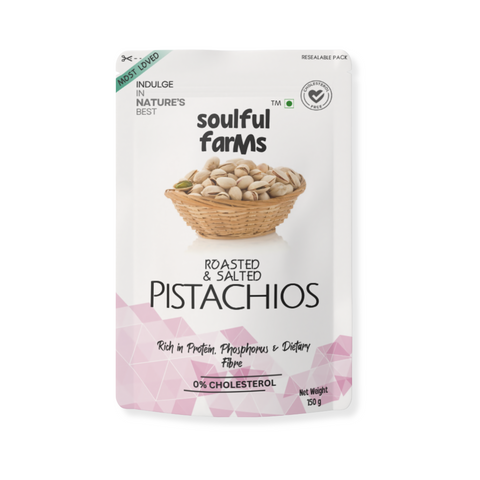 Finest California Pistachios | Roasted and Salted, Naturally Tasty and Irresistibly Crunchy | 150g Pack