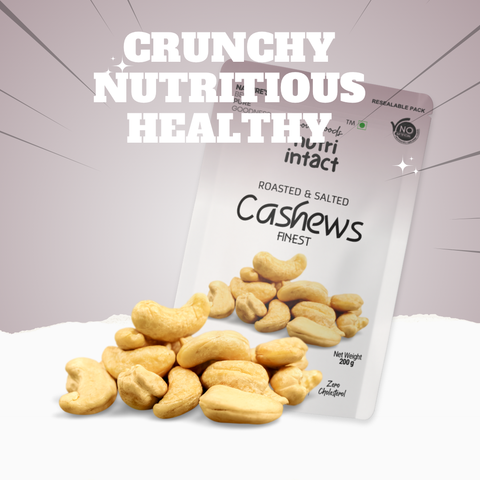 Premium Roasted & Salted Cashews | 100% Natural, Crunchy & Rich in Protein | 200g Pack